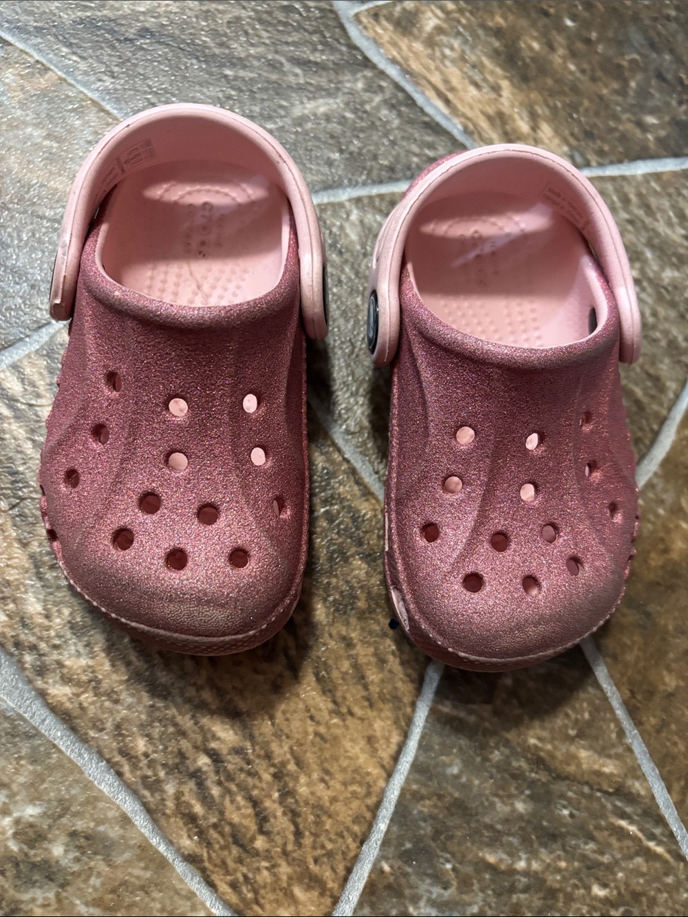 Toddler Glitter Rose Pink CROCS
